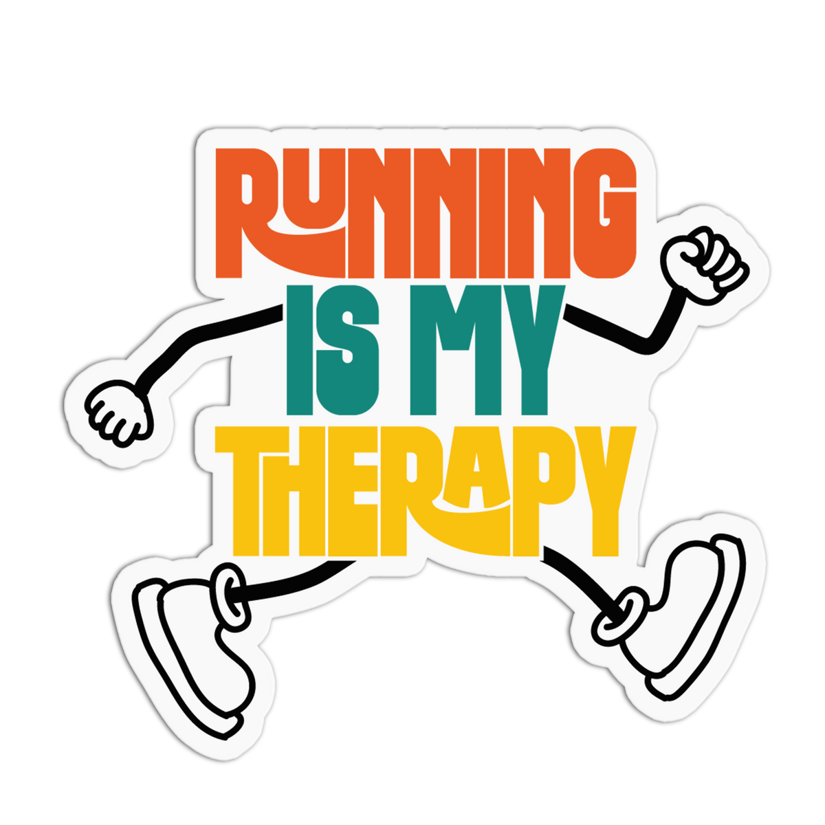 Daily Therapy Running Textured Stickers
