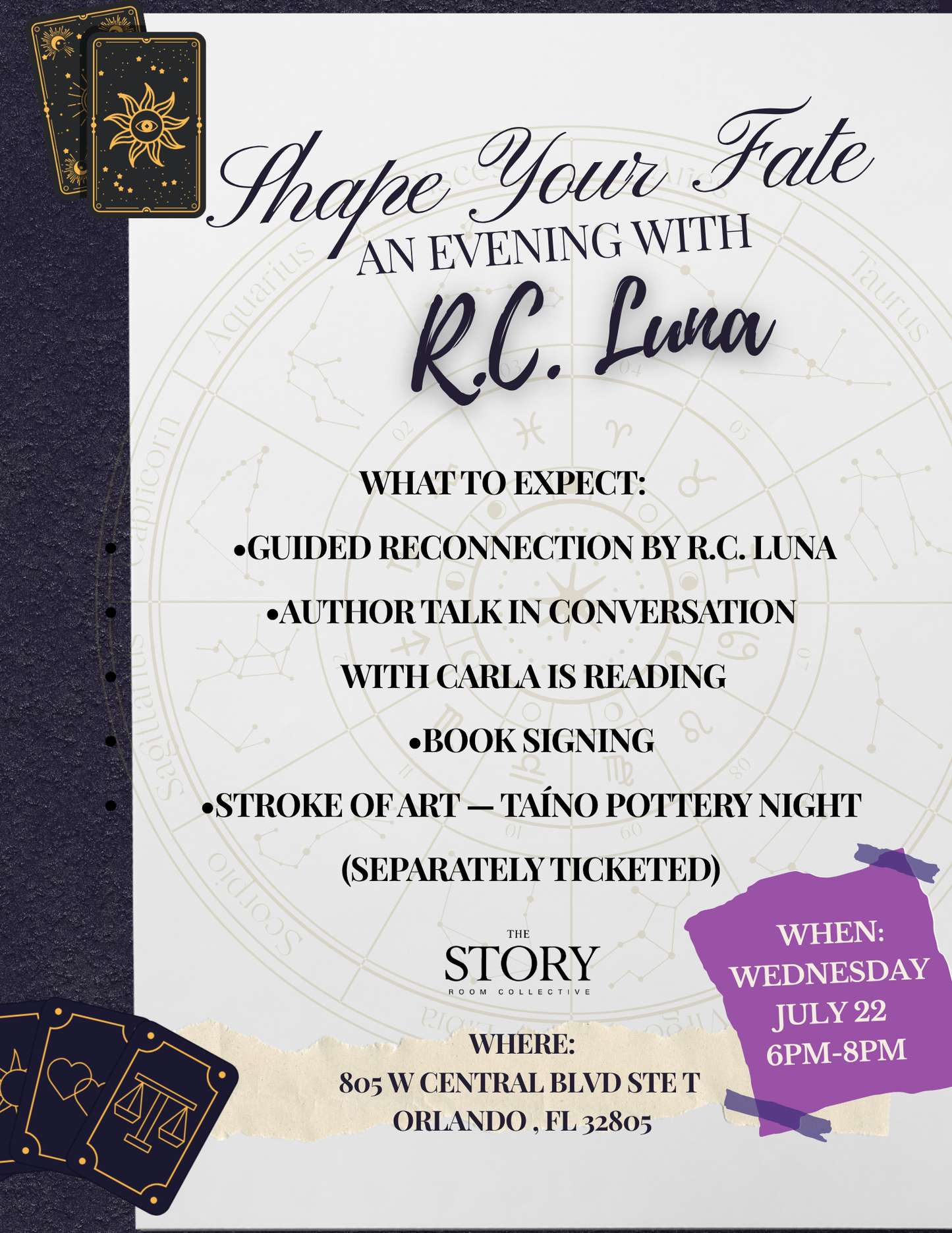 Shape Your Fate: An Evening with R.C. Luna ( This event has past)