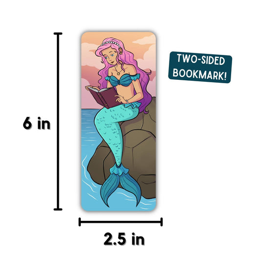 Reading Mermaid Book Tracker Bookmark