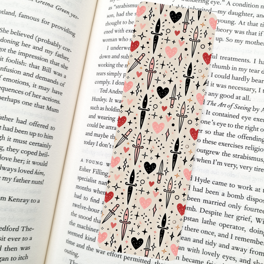Hearts And Daggers Bookmark | Dark Romance Reader