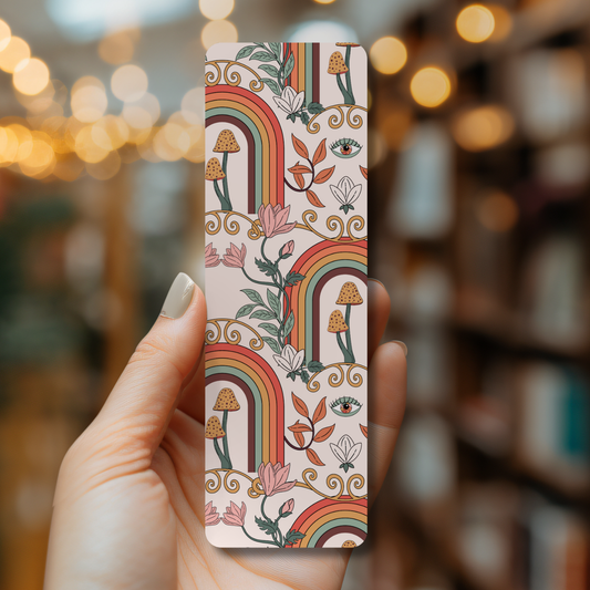 Trippy Rainbow Laminated Bookmark