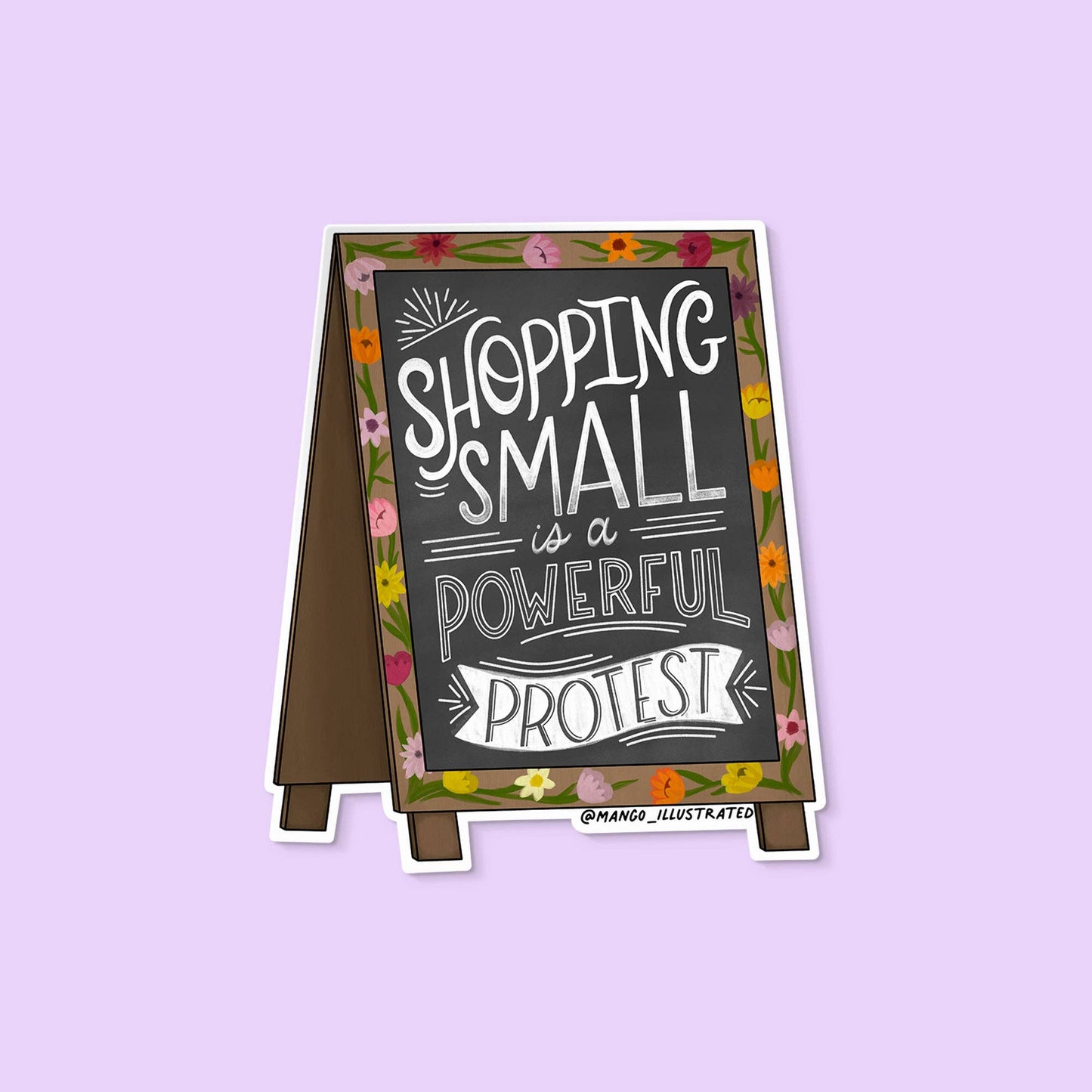 Shopping Small is a Protest Sticker