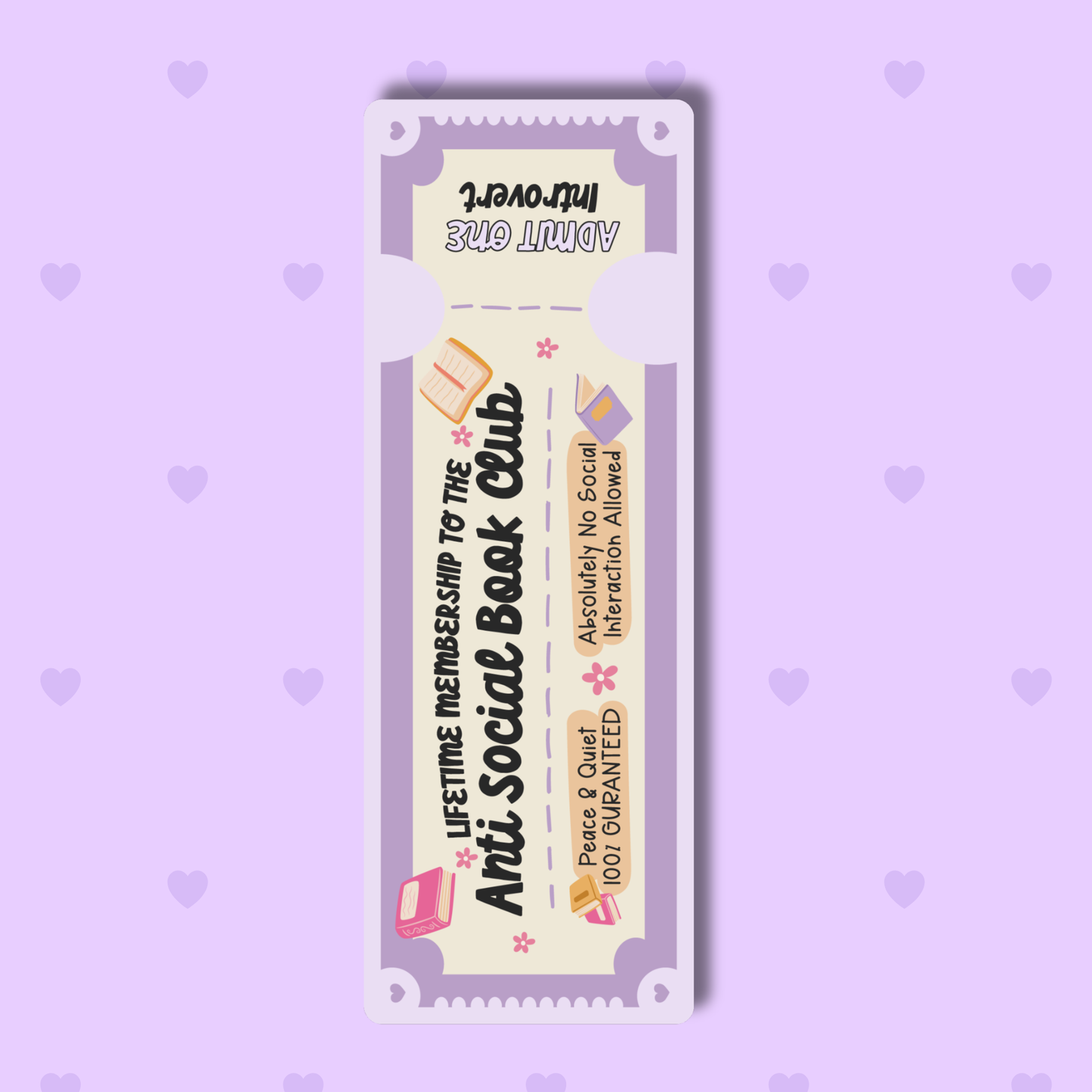 Anti Social Book Club Bookmark | Bookish Reader