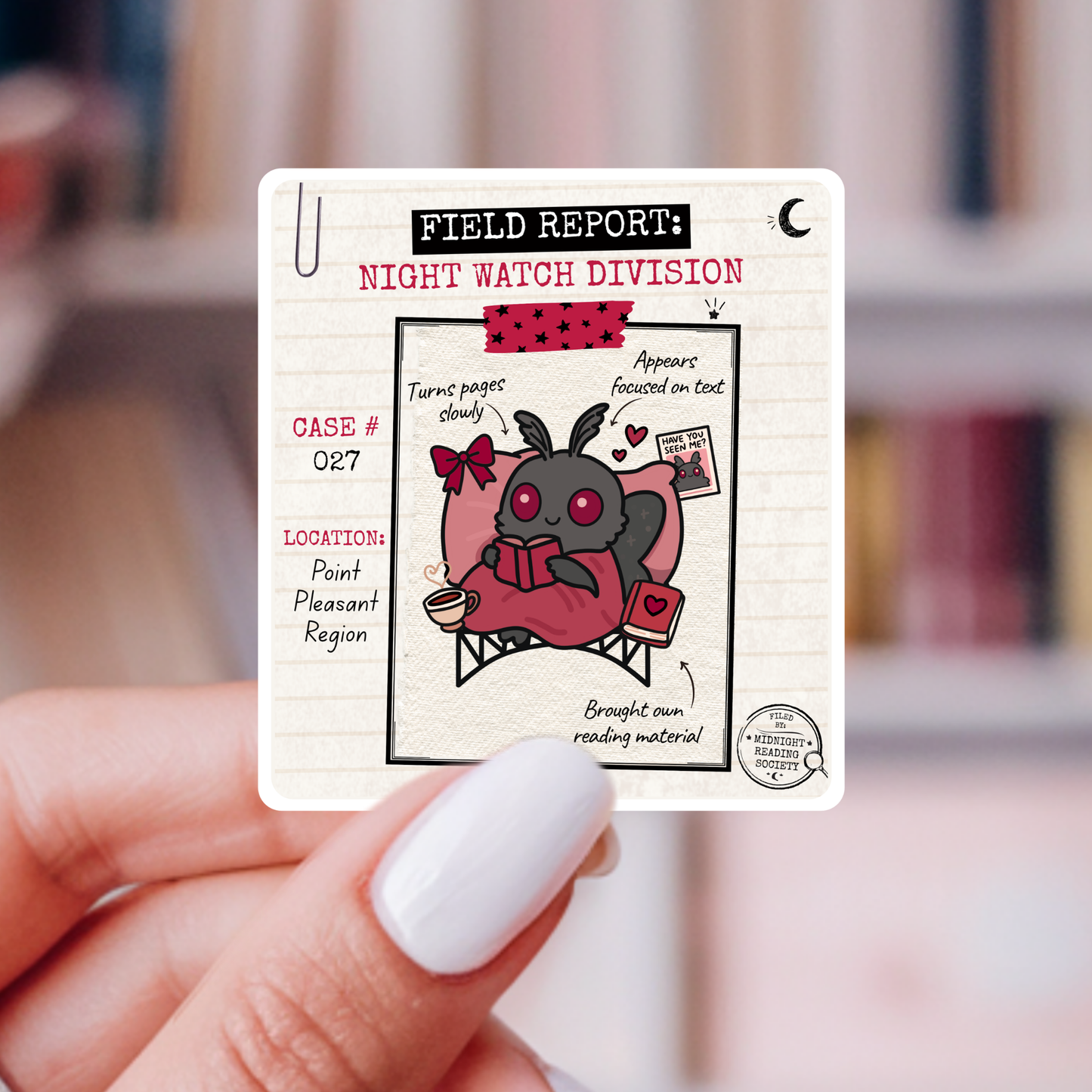 Night Division Cryptid Sticker | Midnight Reader