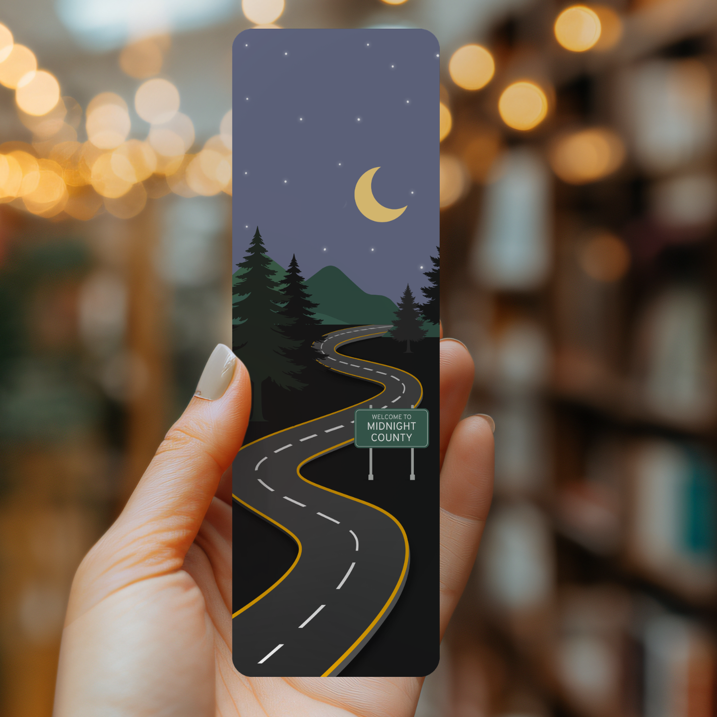 Midnight County Road Trip Bookmark | Late Night Reader