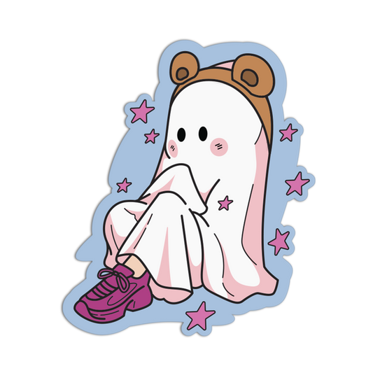 Bear Ears Ghost Cutie Textured Sticker