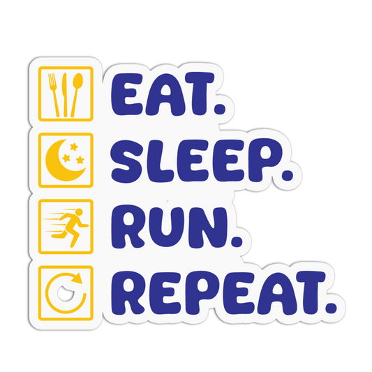 Daily Routine Running Textured Stickers
